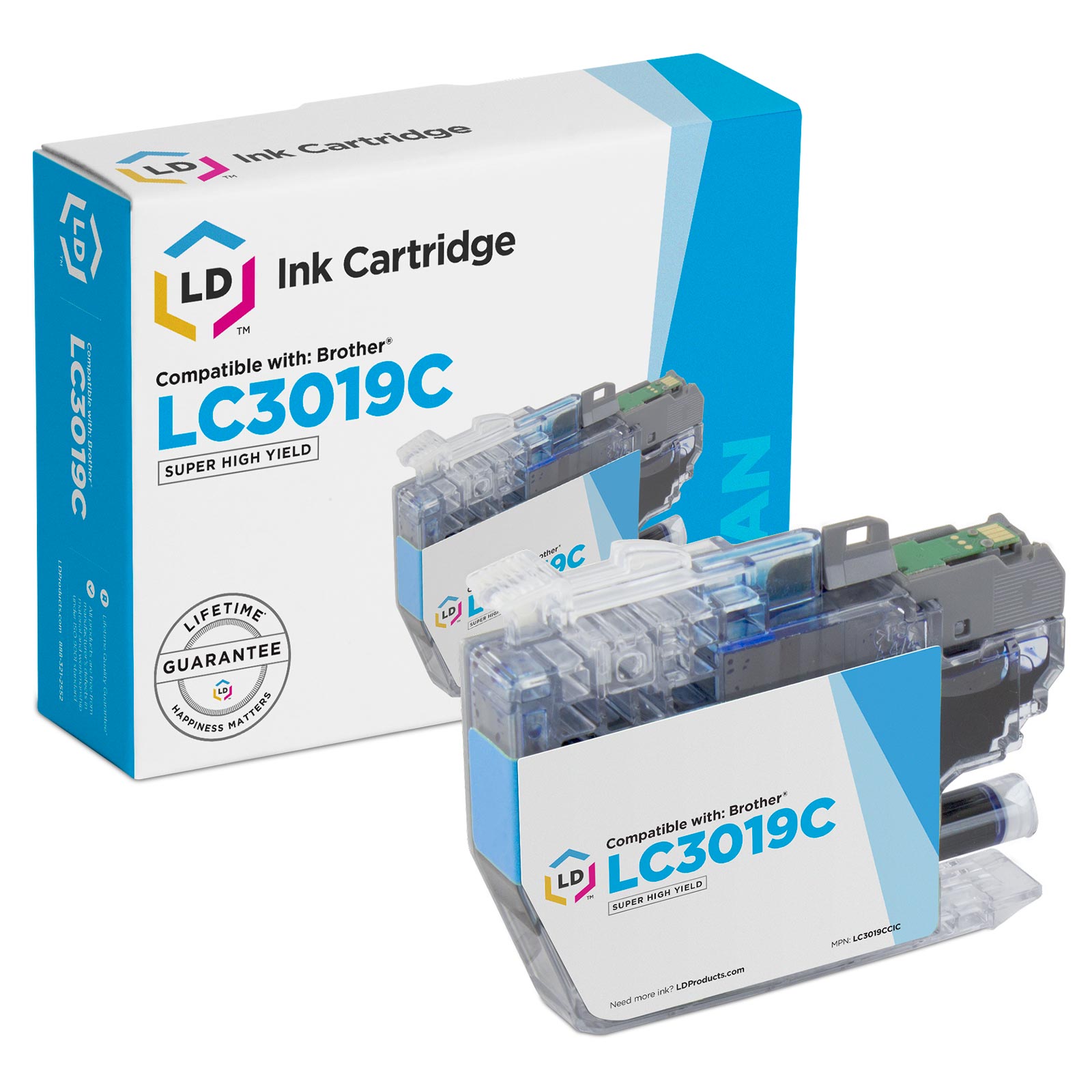 Photos - Ink & Toner Cartridge Brother LC3019 Ink - Compatible Super HY Cyan LC3019C 