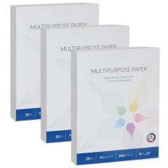 LD Multipurpose Paper, White, 3 Reams, 1500 Sheets