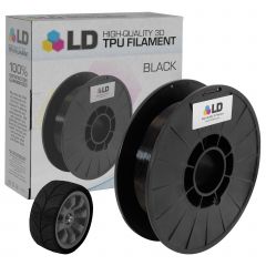 LD Black 1.75mm TPU Filament for 3D Printing