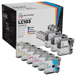 Brother LC103 Compatible 9 Set Ink Cartridge, Black, Cyan, Magenta ...