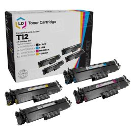 Compatible Canon T12 Set of 4 Toner Cartridges: 1 each of Black, Cyan ...