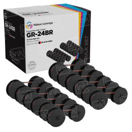 Sharp Printer Ribbon R187n24 Canon Compatible GR24 Black/Red Printer Ribbon, 6-Pack - InkCartridges