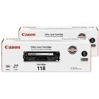 Original Canon 118 Black Toner, 2 Pack