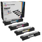 Set of 4 Brother Ultra High Yield Compatible TN637 Toners: BCMY