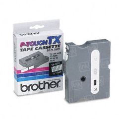 OEM Brother TX1351 White on Clear 1/2" Tape