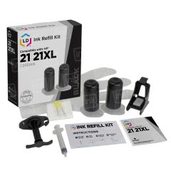 LD Inkjet Refill Kit for HP 21 and 21XL Black