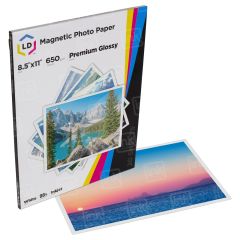 LD 20 Sheet Glossy Magnetic Photo Paper 8.5x11" (20 Sheets)
