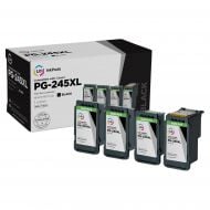LD InkPods&trade; Ink Cartridge Replacements for Canon PG-245XL (Black, 4-Pack with OEM printhead)