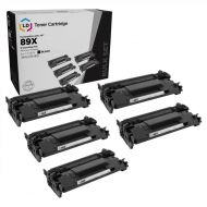 Set of 5 Compatible Black Toners for HP 89X (HP CF289X)