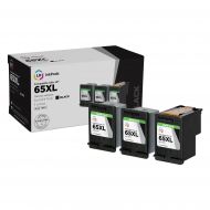 LD InkPods&trade; Ink Cartridge Replacements for HP 65XL (Black, 3-Pack with OEM printhead)