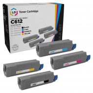Compatible C612 Set of 4 Laser Toner Cartridges for the Okidata Printer