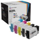 Compatible Brand Set of 5 Ink Cartridges for HP 564XL