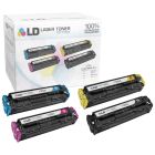 LD Remanufactured Replacement for HP 125A (Bk, C, M, Y) Toners