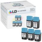 Bulk Set of 5 Remanufactured Replacement Ink Cartridges for HP 20 and 49 (3 Black, 2 Color)