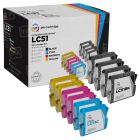 Compatible LC51 Set of 10 Ink cartridges for Brother