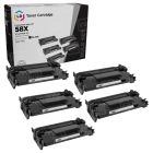 Set of 5 Compatible Black Toners for HP 58X (HP CF258X)