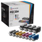Compatible PGI220 & CLI221 Set of 12 Ink cartridges for Canon