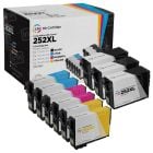 Remanufactured 252XL 9 Piece Set of Ink for Epson