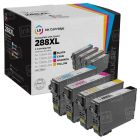 Remanufactured 288XL 4 Piece Set of Ink for Epson