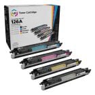 LD Remanufactured Replacement for HP 126A (Bk, C, M, Y) Toners