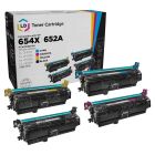 LD Remanufactured Replacement for HP 654X (Bk, C, M, Y) Toners
