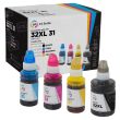 Compatible Brand Set of 4 Ink Bottles for HP 32XL / 31 