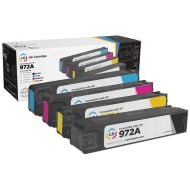LD Compatible Set of 4 Inkjet Cartridges for HP 972A