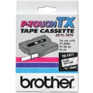 OEM Brother TX1311 Black on Clear 1/2" Tape