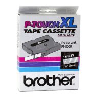 Brother Genuine TX1251 White on Clear Tape Cartridge