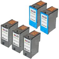 Inkjet Supplies for Dell Printers - Remanufactured Bulk Set of 5 Ink Cartridges 3 Black Dell WP322 (330-0868/Series 15) and 2 Color Dell UK852 330-0867/Series 15)