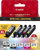 Genuine Canon 0319C006 (PGI-270XL and CLI-271) Black & Tri-color Ink 