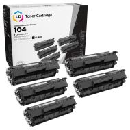 5 Pack of Canon Compatible 104 Black Toners