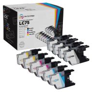 Compatible LC75 Set of 10 High Yield Ink cartridges for Brother