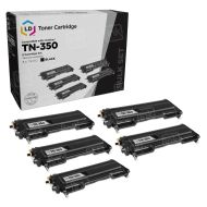 5 Pack Brother TN350 Black Compatible Toner Cartridges