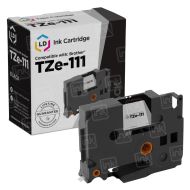 Compatible Replacement for TZe111 Black on Clear Tape for the Brother P-Touch