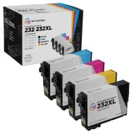 Remanufactured Epson 232XL HY Black & 232 CMY Set of 4