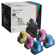 LD Remanufactured 02 6 Piece Set of Ink for HP