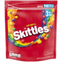 Skittles Fruit Flavored Candy with Resealable Zipper, 50 oz.