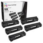 5 Pack of Canon Compatible 125 Black Toners
