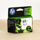 HP 65XL High Yield Tri-Color Ink Cartridge, N9K03AN