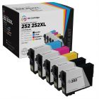 Remanufactured 252/252XL 5 Piece Set of Ink for Epson