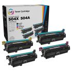 LD Remanufactured Replacement for HP 504X (Bk, C, M, Y) Toners