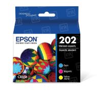 Original Epson 202 Color Ink Cartridges, C/M/Y 3-Pack, T202520-S