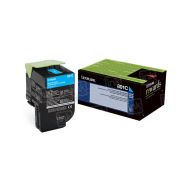 OEM Lexmark 801C Cyan Toner 80C10C0