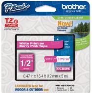 OEM Brother TZeMQP35 White on Berry Pink Tape