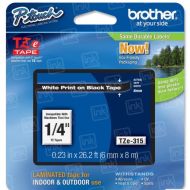 OEM Brother TZe315 White on Black Tape