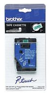 OEM Brother TC8001 Black on Green Tape