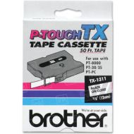 OEM Brother TX1311 Black on Clear 1/2" Tape