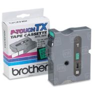 OEM Brother TX7511 Black on Green 1" Tape