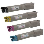 Comp Okidata C3400n 4-pack Toner Cartridge Bundle
